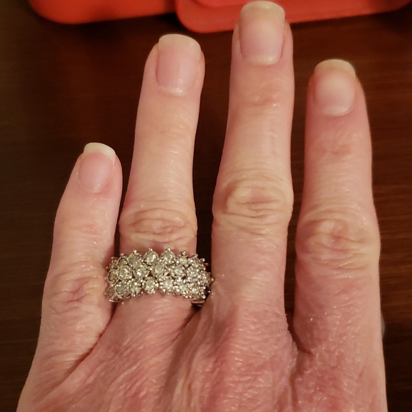 Diamond Mirage Ring sz 7 - Picture 4 of 8